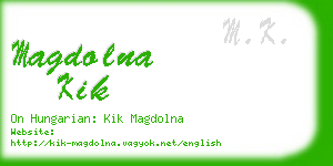 magdolna kik business card